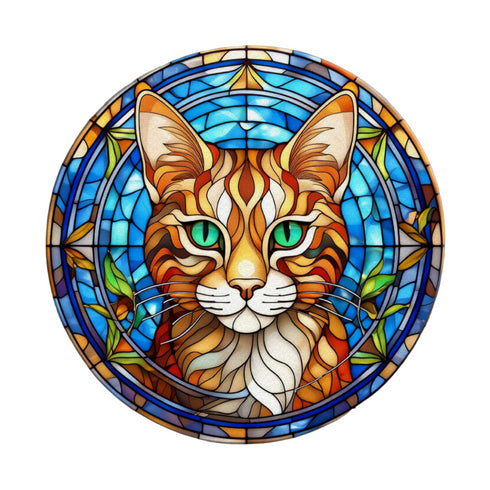 Cat Bengal Glass Suncatcher Worktop Saver